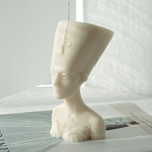 Nefertiti Sculptural Candle, Egyptian Statue Candle
