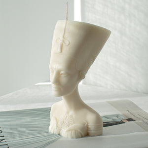 Nefertiti Sculptural Candle, Egyptian Statue Candle