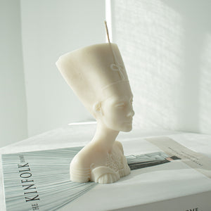 Nefertiti Sculptural Candle, Egyptian Statue Candle