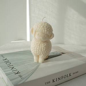 Easter Lamb Candle, Farmhouse Sheep Candle Decor