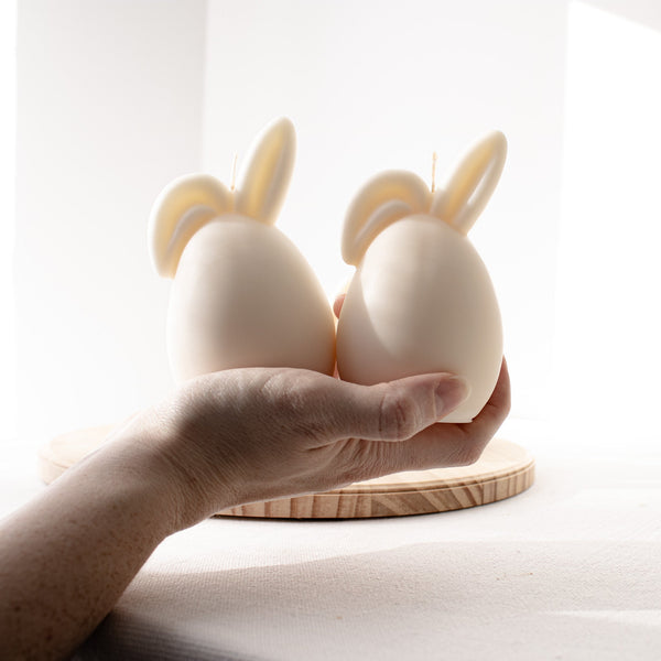 Easter Egg with Bunny Ears Candle