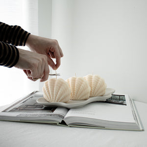 Clam Shell Candle | Minimalistic Coastal Summer Decor