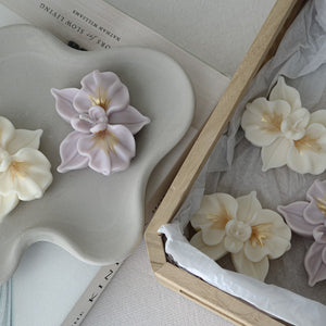 Orchid-Shaped Mini Candles | Floral Party Favor Candles