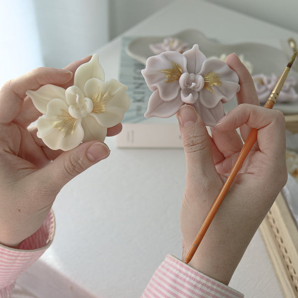 Orchid-Shaped Mini Candles | Floral Party Favor Candles