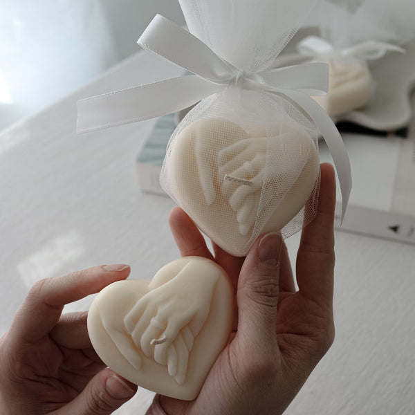 Wedding Candle Favors | Hand in Hand Soy Candles for Bridal Shower
