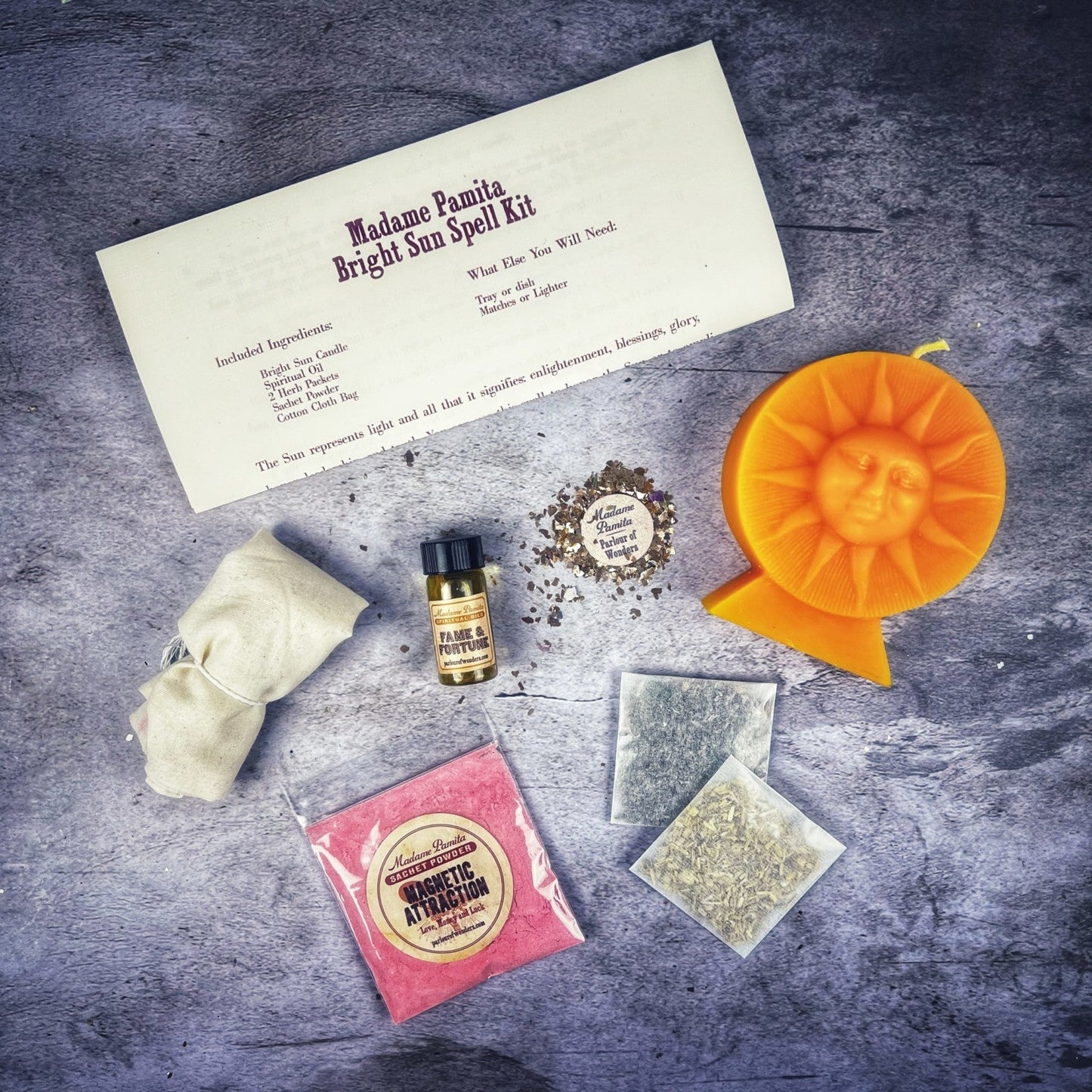 Bright Sun Candle Spell Kit - Success, Fame & Radiant Energy
