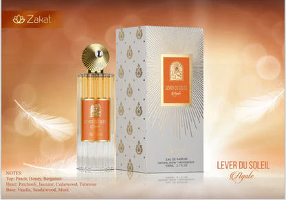 Zakat Lever Du Soleil Agate Eau de Parfum Unisex Perfume, 80 ml