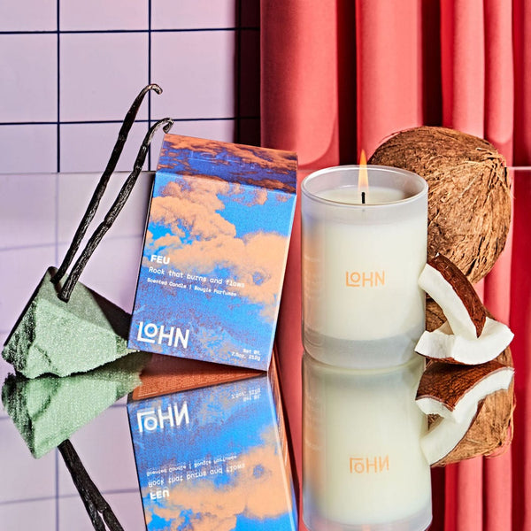 Lohn Scented Candle - FEU, Cardamom & Coconut, 7.5 Ounce/50 Hours