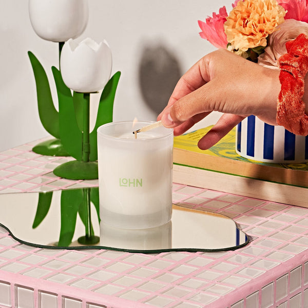 Lohn Scented Candle - ORO, Jasmine & Pink Pepper, 7.5 Ounce/50 Hours