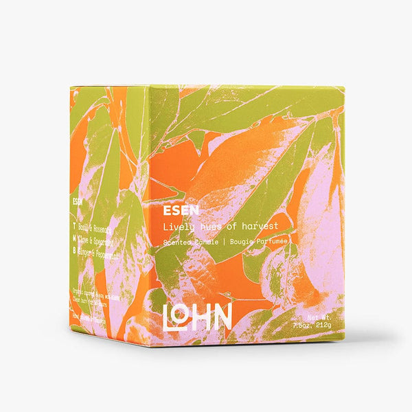 Lohn Scented Candle - ESEN, Basil & Mint, 7.5 Ounce/50 Hours