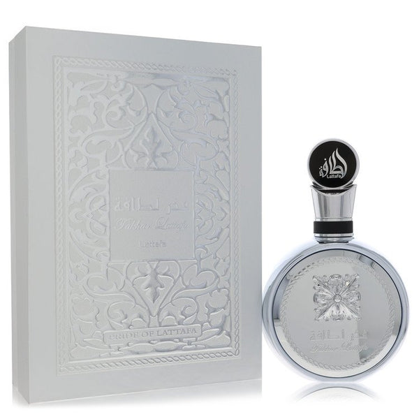 Lattafa Fakhar Platin by Lattafa Eau De Parfum Spray (Unisex) 3.4 oz for Men