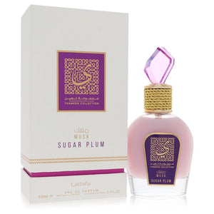 Lattafa Musk Sugar Plum by Lattafa Eau De Parfum Spray (Unisex) 3.4 oz for Women