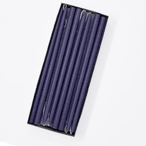 Mole Hollow Candles, 10" Tiny Unscented Taper Candle, Set of 24- Choose from 39 Colors!