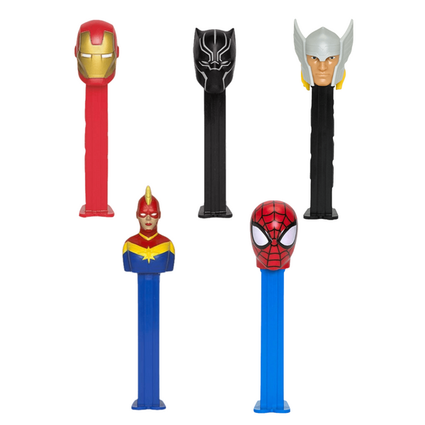 PEZ Candy Marvel Blister Pack Dispensers with 3 Candy Packs