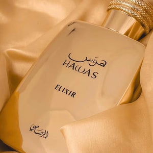 Rasasi Hawas Elixir Eau De Parfum Spray for Men 100 ML Original Arab Perfumes Lasting Oriental Pheromones Perfume Cologne 3.4 Oz