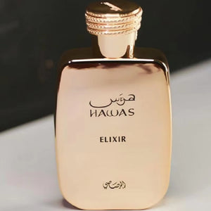 Rasasi Hawas Elixir Eau De Parfum Spray for Men 100 ML Original Arab Perfumes Lasting Oriental Pheromones Perfume Cologne 3.4 Oz