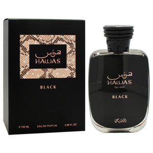 RASASI Hawas Black EDP 100ml For Men | Long Lasting Woody Spicy Men's Fragrance