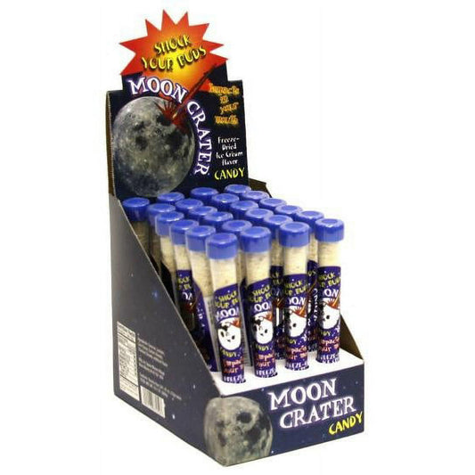 Moon Crater Freeze Dried Ice Cream Flavor Candy Tube - 24-Count Display Box