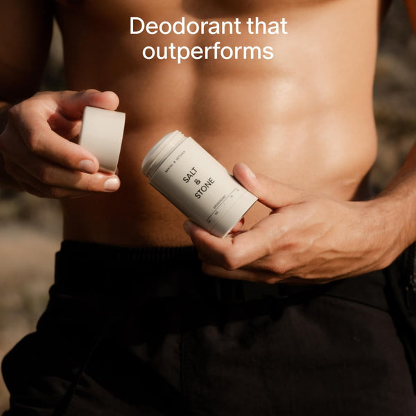 Salt & Stone Aluminum Free Deodorant | Extra Strength 48 Hour Protection for Women & Men | Made with Seaweed Extracts, Niacinamide & Prebiotics | Neroli & Basil