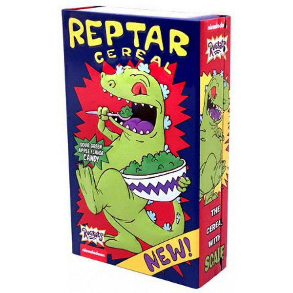 Nickelodeon Rugrats Reptar Cereal, Green Apple Flavored Candy, 1.2 Ounce Tin
