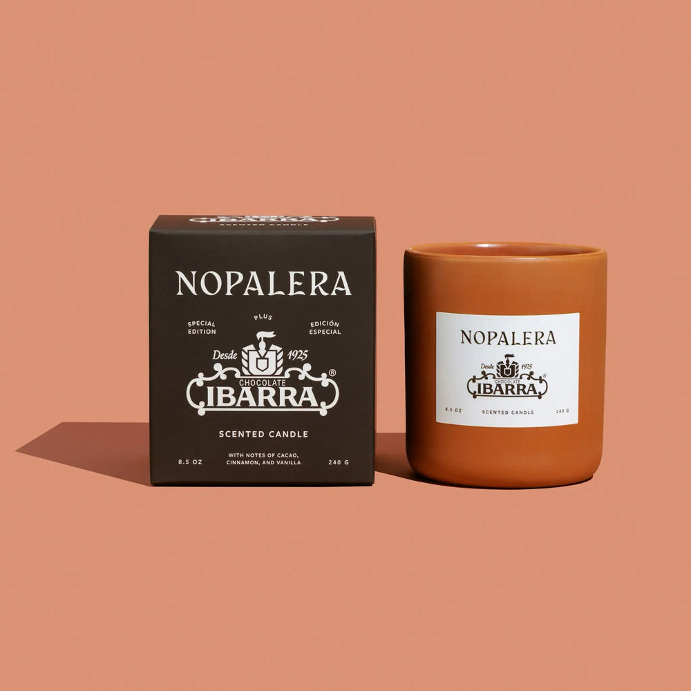 Nopalera, Chocolate Ibarra Candle Scent Candle, 8.5 Ounce