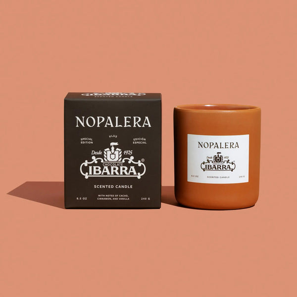 Nopalera, Chocolate Ibarra Candle Scent Candle, 8.5 Ounce