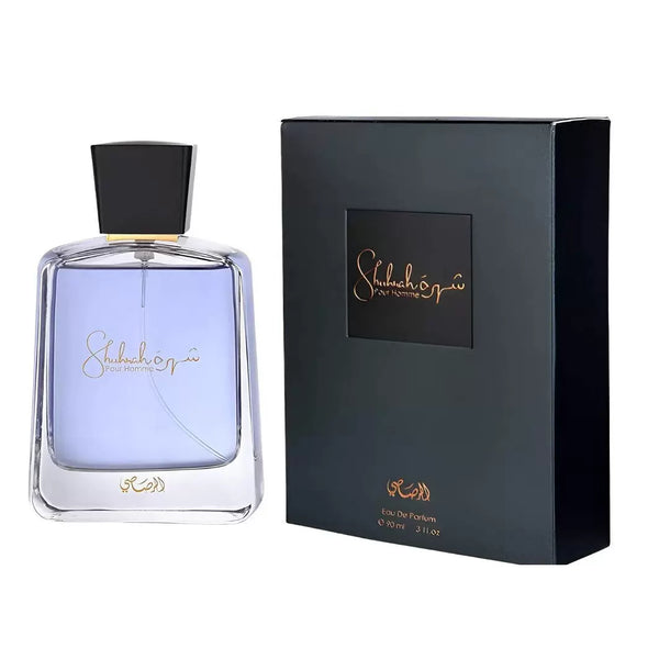 Rasasi Shuhrah Pour Homme, a premium, niche woody fragrance for men.