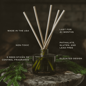 Christmas Olive Tinted Glass Jar Reed Diffuser