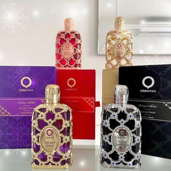 Orientica Luxury Collection Oud Saffron Eau De Parfum - Oriental, Vanilla, Saffron, Woody, Patchouli, Musk, Agar Wood - Arabic Perfume for Men & Women