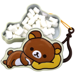 Rilakkuma Marshmallow Flavored Lazy Day Sweets Candy, 7 Ounce Tin - 12 Count Display Box