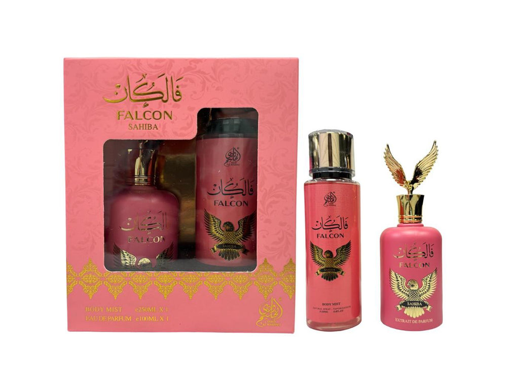 Wadi Al Khaleej Falcon Sahiba Eau de Parfum 100ml & Body Mist 250ml – 2 Piece Fragrance Gift Set