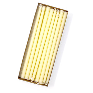 Mole Hollow Candles, 10" Tiny Unscented Taper Candle, Set of 24- Choose from 39 Colors!