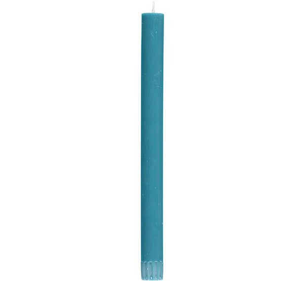 British Colour Standard 25cm / 10'' H Petrol Blue Eco Dinner Candles, Gift Box of 6