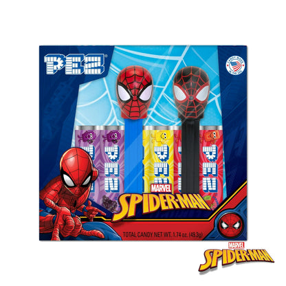 Pez Candy Marvel Spiderman Gift Set, 2 Dispensers & 6 Pez Candy Pack