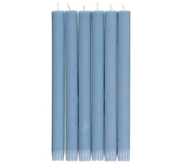 British Colour Standard 25cm / 10'' H Pompadour Eco Dinner Candles, Gift Box of 6