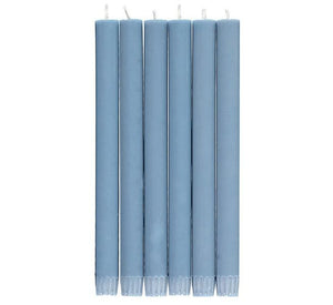 British Colour Standard 25cm / 10'' H Pompadour Eco Dinner Candles, Gift Box of 6
