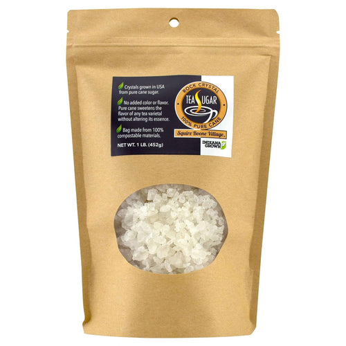 100% Natural Cane Rock Crystal Tea Sugar, 1 LB Resealable Bag