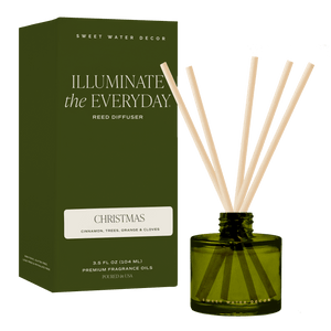 Christmas Olive Tinted Glass Jar Reed Diffuser