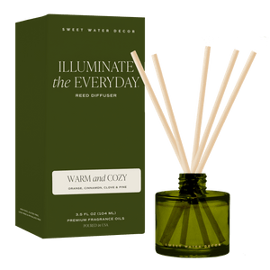 Warm and Cozy Olive Tinted Glass Jar Reed Diffuser