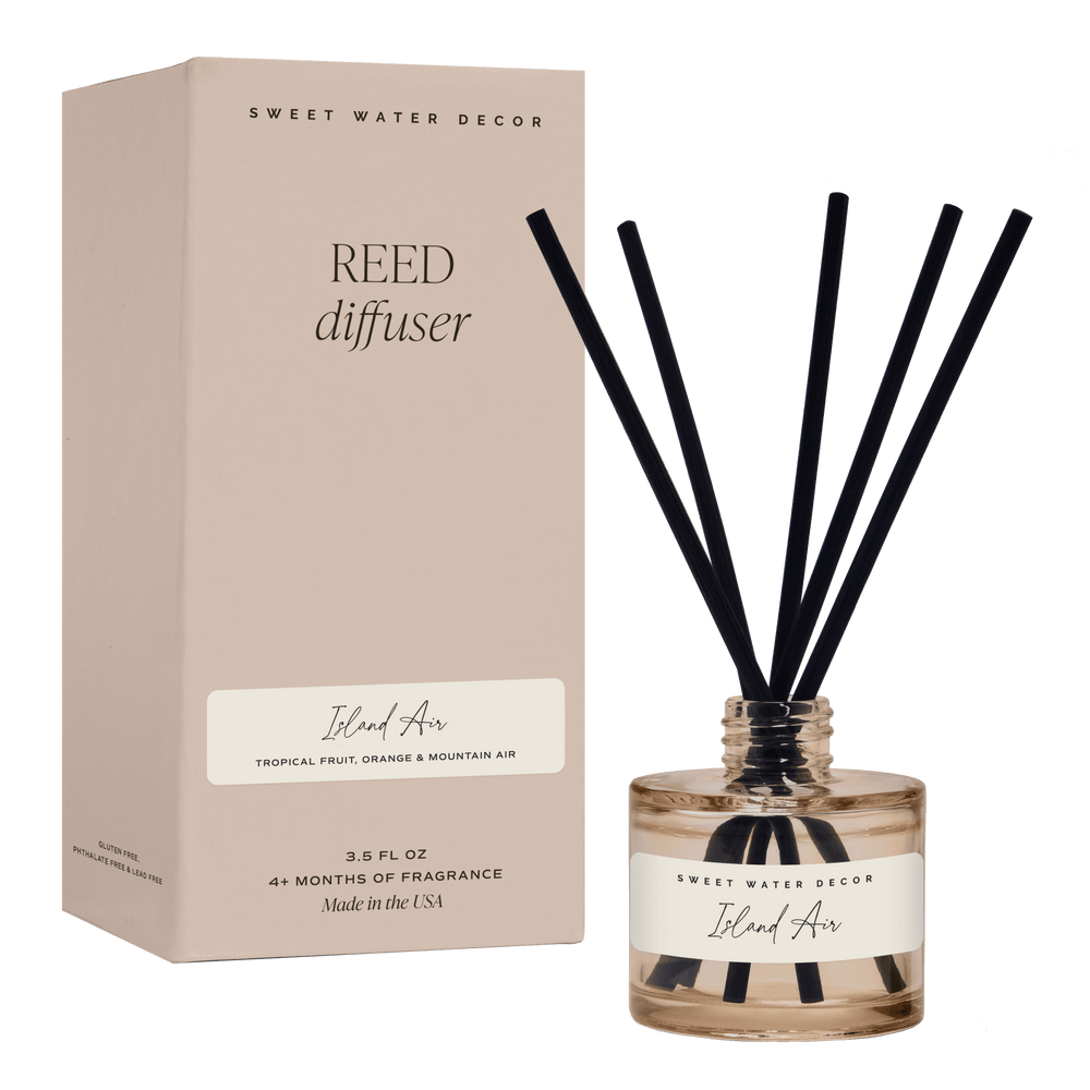 Island Air Tinted Glass Jar Reed Diffuser