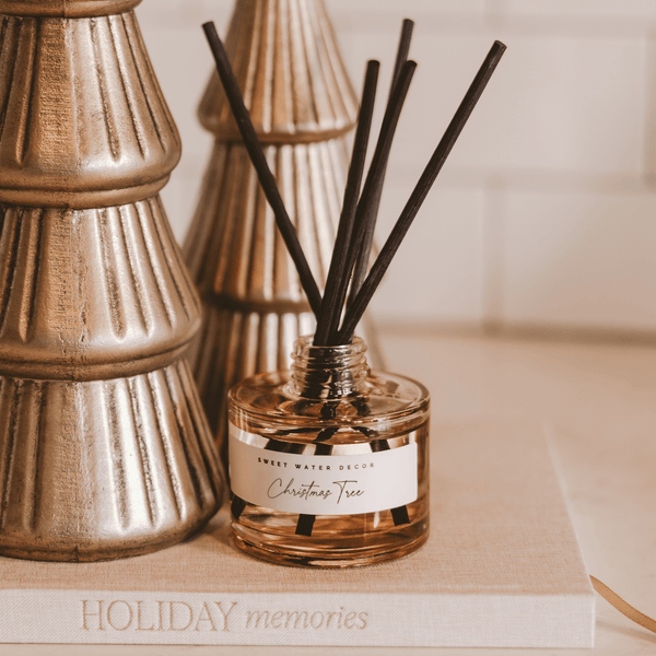 Christmas Tree Tinted Glass Jar Reed Diffuser