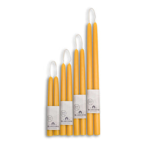 Beeswax Taper Candles - Hand-Dipped - 1 Pair