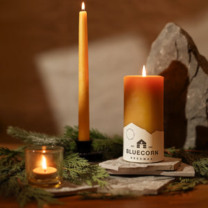 Hand-Dipped Beeswax Taper Candles - Bulk 4-Pair Bundle