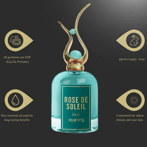 Riiffs Rose De Soleil Éclat Eau de Parfum Perfume for Women, 100 ml