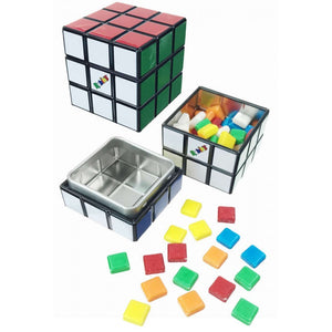 Rubik's Cube Candy Cube Tin, 1.5 Ounce Colorful Fruit Sours Candy