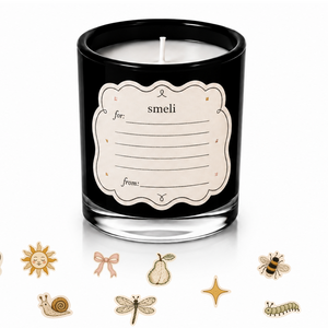 Smeli 9 Ounce Soy Wax Candle, Little Notes Candle