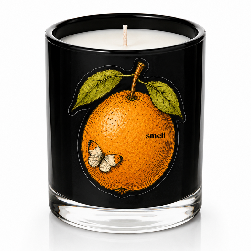Smeli 9 Ounce Soy Wax Candle, Orangery Candle