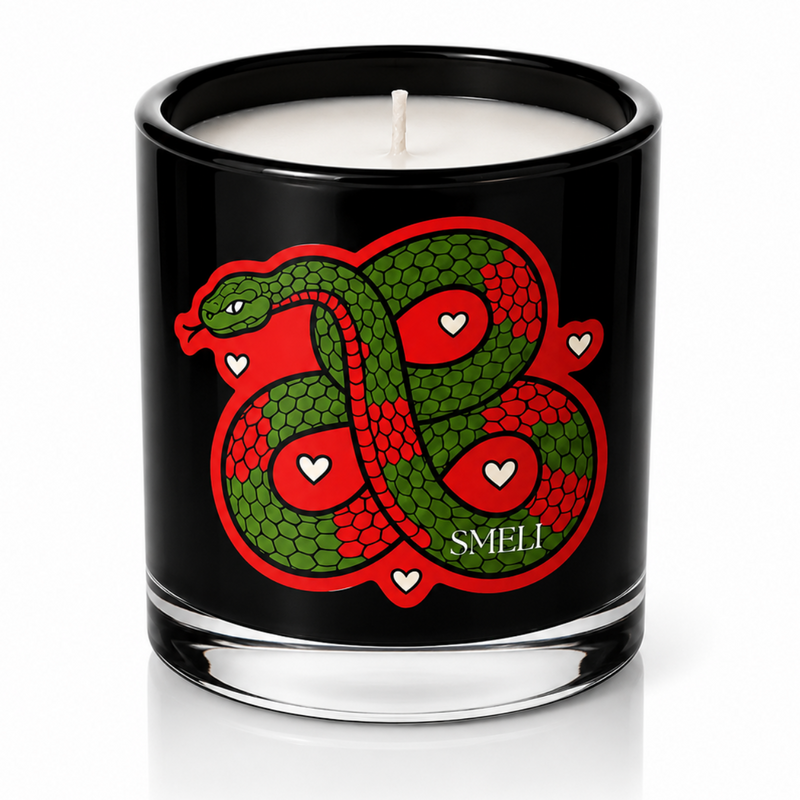 Smeli 9 Ounce Soy Wax Candle, Serpent Candle
