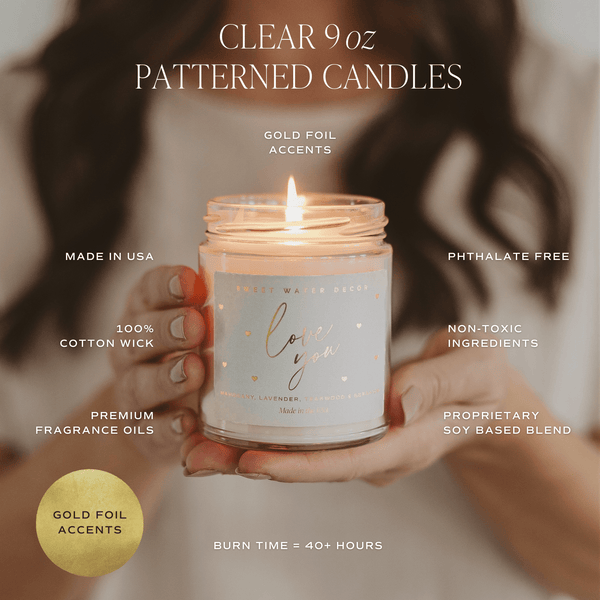 Something Blue Soy Candle - Clear Jar - 9 oz (Luxury Getaway)
