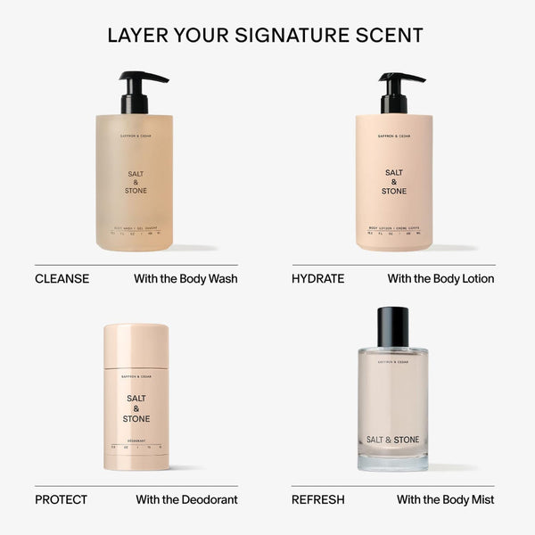 Salt & Stone Body Spray | Unisex Skincare-Grade Hair & Body Mist | Hydrating Fragrance Infused with Glycerin & Red Algae | Vegan & Cruelty-Free Formula | 3.4 fl oz
